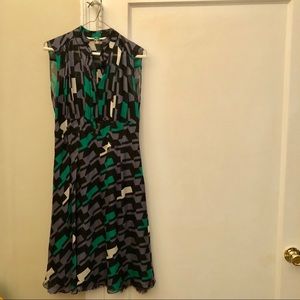 Diane Von Furstenberg Houndstooth Silk Dress